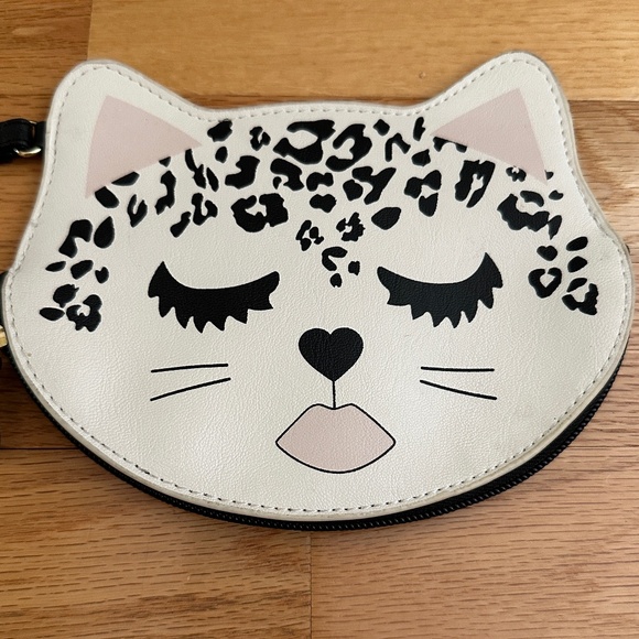 Betsey Johnson Luv Betsey Cat Wristlet Coin Purse Sleeping Cat - Picture 3 of 13